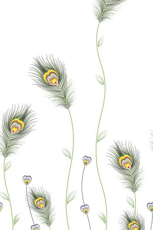 羽毛印花花型图片