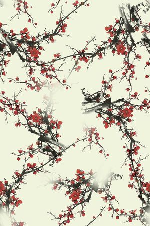 写意画印花花型图片