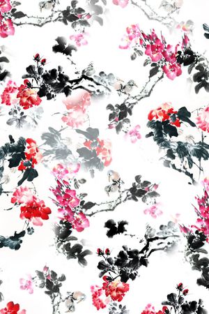 中国风印花花型图片