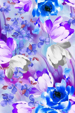 连衣裙印花花型图片