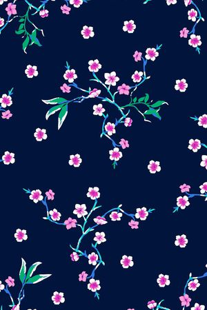 桃花印花花型图片