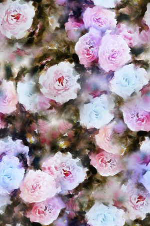 水彩手绘小花印花花型图片