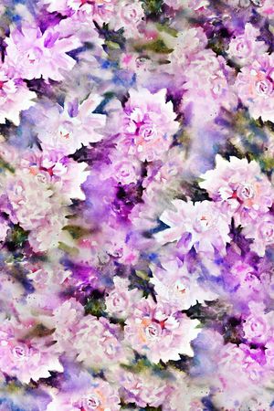 水彩手绘小花印花花型图片