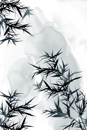 水墨印花花型图片