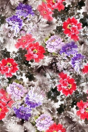 中国风印花花型图片