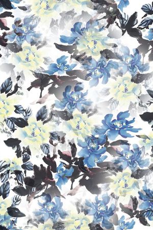 复古、油画、花卉印花花型图片