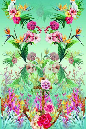 watercolor印花花型图片