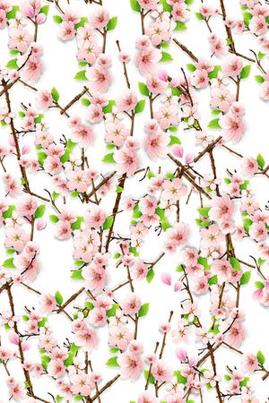 桃花印花花型图片