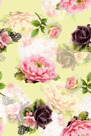 时尚抽象3D清爽柔和女装裙子数码印花印花花型图片