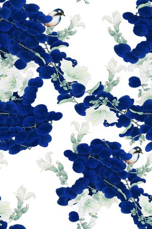 鸟印花花型图片