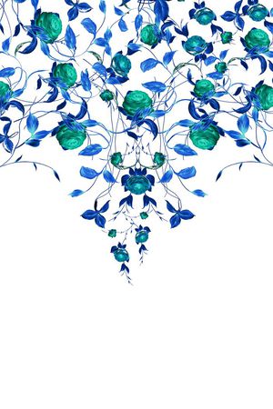 玫瑰印花花型图片