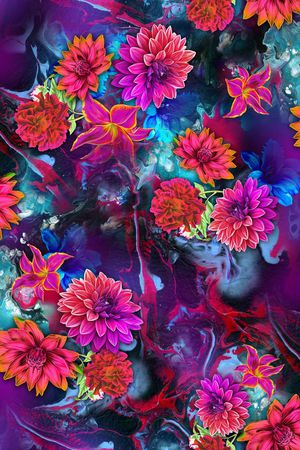 花卉印花花型图片
