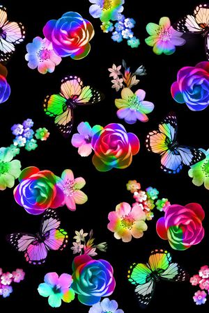 花卉印花花型图片