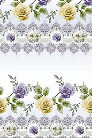 玫瑰花;欧式;窗帘印花花型图片