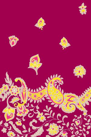 小花朵印花花型图片