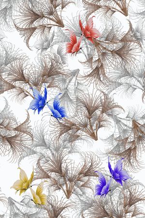 水彩印花花型图片