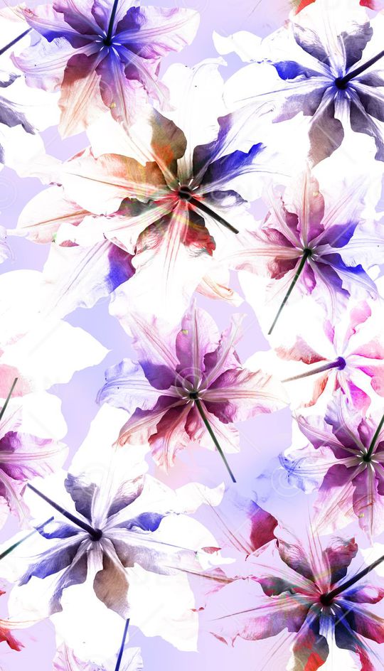 花卉、抽象、剪影印花花型图片
