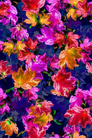 时尚抽象手绘3D油画数码印花印花花型图片