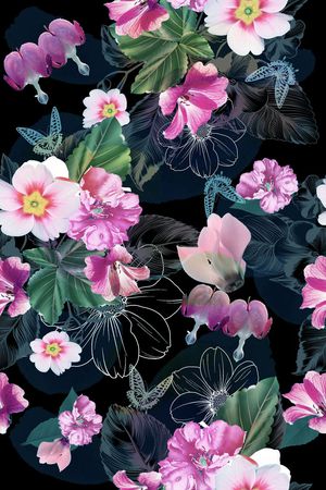郁金香印花花型图片