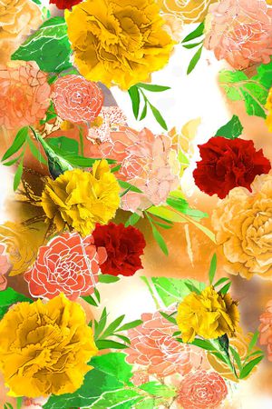 南美印花花型图片