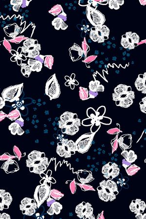 花朵印花花型图片