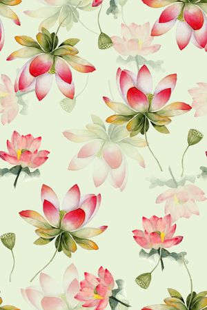 水彩印花花型图片