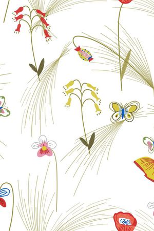 2017年春夏女装手绘花卉印花花型图片