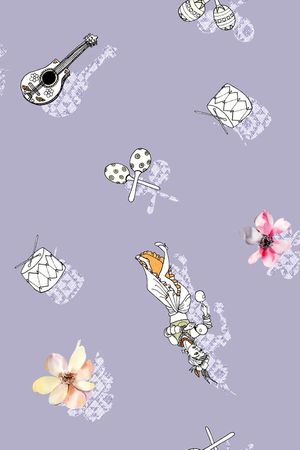 几何印花花型图片