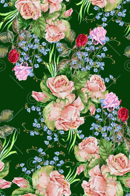 藏青印花花型图片
