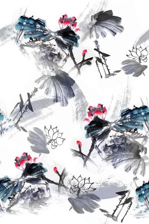 面料花印花花型图片