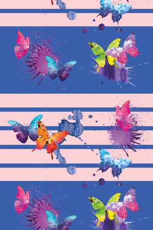 蝴蝶印花花型图片