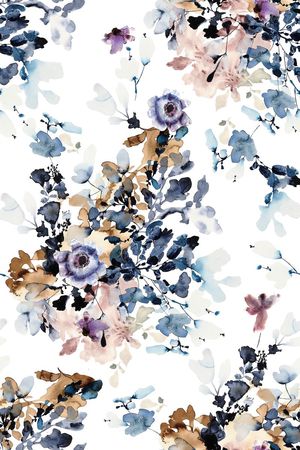 水彩印花花型图片