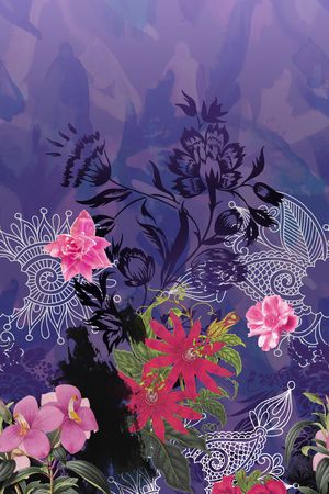 花朵印花花型图片