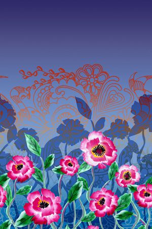 花朵印花花型图片