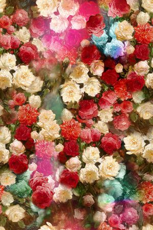 牡丹印花花型图片