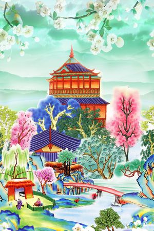 手绘印花花型图片