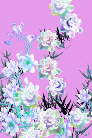 花朵印花花型图片