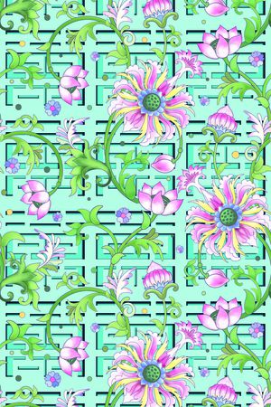 Chinese印花花型图片