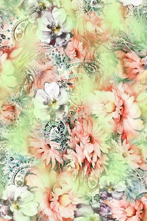 花朵印花花型图片
