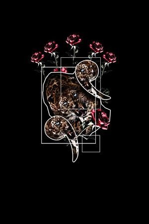 抽象印花花型图片