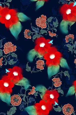 花朵印花花型图片