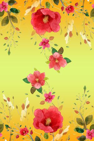 玫瑰印花花型图片