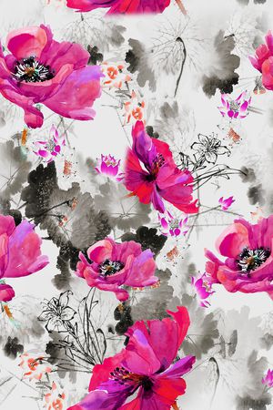 面料花印花花型图片