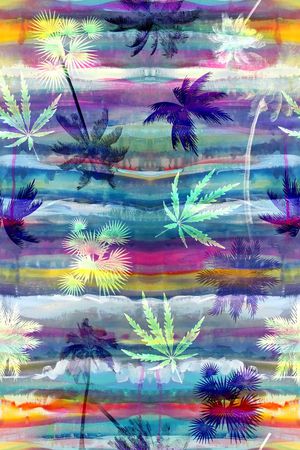 风景印花花型图片