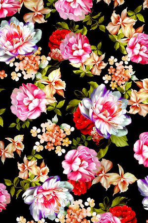 花朵印花花型图片