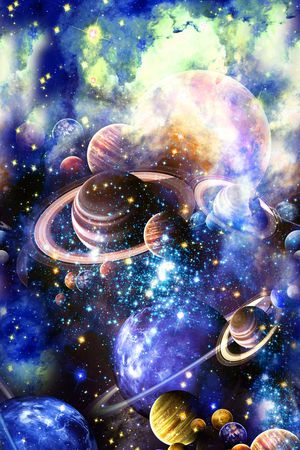 星球印花花型图片