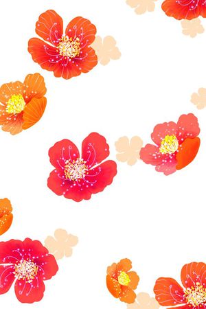 玫瑰印花花型图片
