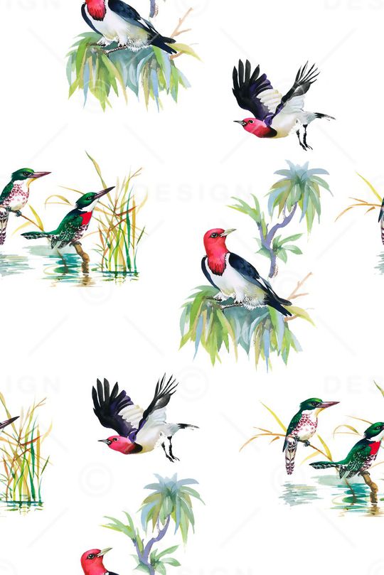 热带印花花型图片