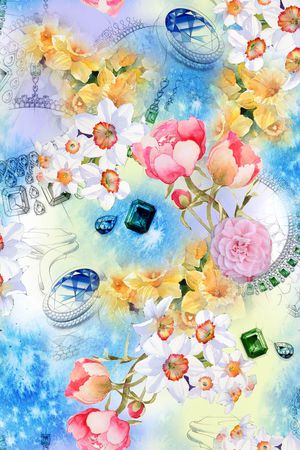 花朵印花花型图片