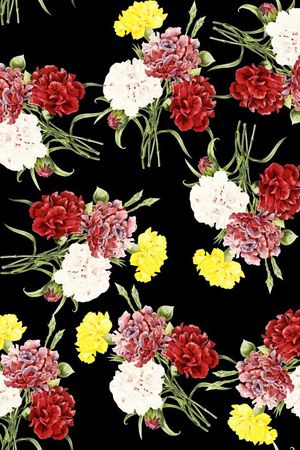 罂粟花印花花型图片